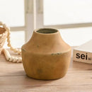 Mitt&Ditt Ceramic Flower Vase, 5.3 inch Pottery Farmhouse Rustic Vase, Handcrafted Weathered Vases, Small Flower Terracotta Vases for Home Decor, Living Room, Table, Shelf, Mantel by CozyNest Decor