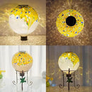 10" Diameter Solar Gazing Ball and 8.5" Metal Stand Indoor Outdoor Yard Art Ornament Coloful Spot Glass Globe Sphere Solar Gazing Balls for Garden,Lawn,Porch,Patio Birthday Gifts for Women,Mom by CozyNest Decor