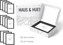 HAUS AND HUES Black Oak Wood Gallery Wall Tabletop Frames Made with Real American Oak and Shatter-free Plexiglass - Set of 11 (Eight 4x6, Three 5x7, Framed Black) by CozyNest Decor
