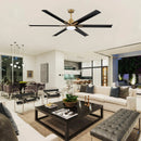 72" Bankston 6-Blade Led Ceiling Fan with Remote Light Kit Included