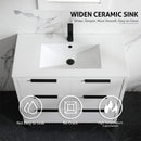 72" Bathroom Vanity Set With Ceramic Sinks And MDF Drawer Cabinets (SAK71852)