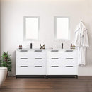 72" Bathroom Vanity Set With Ceramic Sinks And MDF Drawer Cabinets (SAK71852)