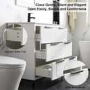 72" Bathroom Vanity Set With Ceramic Sinks And MDF Drawer Cabinets (SAK71852)