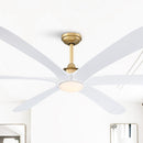 72" Jaydn Farmhouse Satin Nickel DC Motor Downrod Mount Reversible Ceiling Fan with Lighting and Remote Control