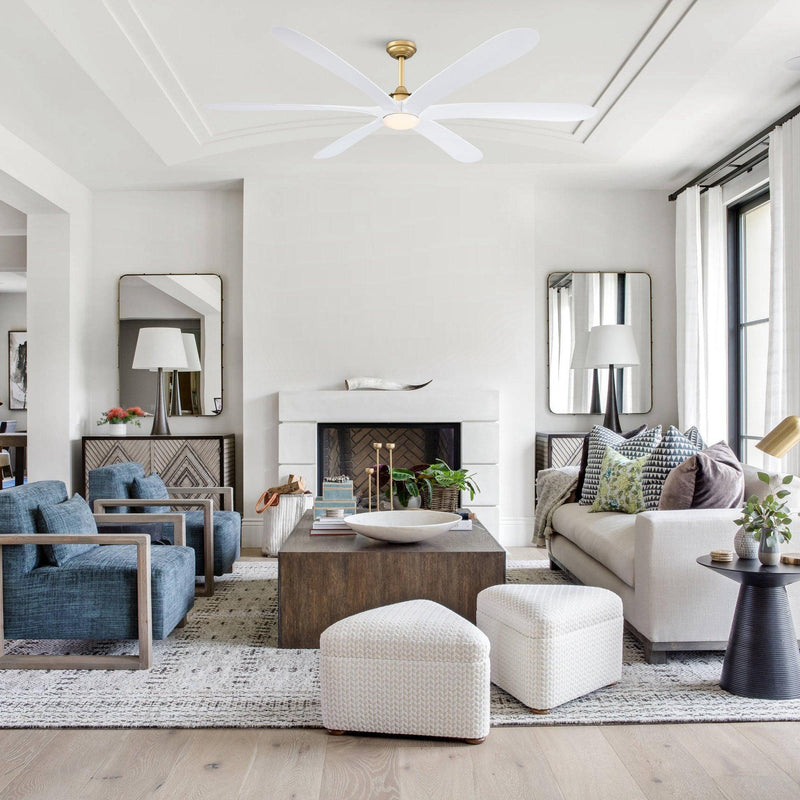 72" Jaydn Farmhouse Satin Nickel DC Motor Downrod Mount Reversible Ceiling Fan with Lighting and Remote Control