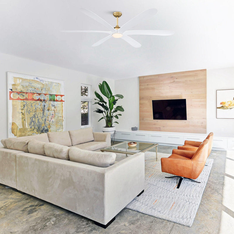 72" Jaydn Farmhouse Satin Nickel DC Motor Downrod Mount Reversible Ceiling Fan with Lighting and Remote Control