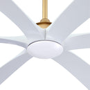 72" Jaydn Farmhouse Satin Nickel DC Motor Downrod Mount Reversible Ceiling Fan with Lighting and Remote Control