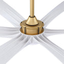 72" Jaydn Farmhouse Satin Nickel DC Motor Downrod Mount Reversible Ceiling Fan with Lighting and Remote Control