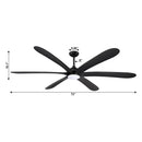 72" Jaydn Farmhouse Satin Nickel DC Motor Downrod Mount Reversible Ceiling Fan with Lighting and Remote Control