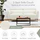 72.5 Inch Modern Fabric Loveseat Sofa Couch with Adjustable Headrest by DirectDeals