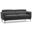 72.5 Inch Modern Fabric Loveseat Sofa Couch with Adjustable Headrest by DirectDeals