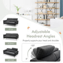 72.5 Inch Modern Fabric Loveseat Sofa Couch with Adjustable Headrest by DirectDeals
