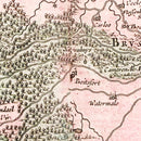 Vintage Map of Brabant, Belgium 1665