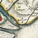 Vintage Map of Antwerp, Belgium 1665