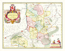Vintage Map of Limburg, Belgium 1665