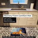 Natural Fawn Great Dane Memory Foam Kitchen Mat Machine Washable Anti-Fatigue Cushion Comfort Bath or Kitchen Rug