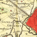 Vintage Map of Ghent, Belgium 1665