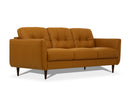 Radwan Camel Leather Sofa (Assembled)