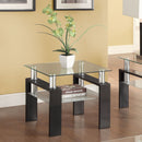 Samantha - 1 Shelf Square End Table - Black by HouseOfZazla