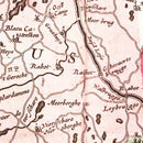 Vintage Map of Bruges & Ghent, Belgium 1665