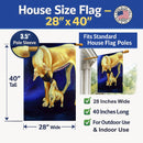 Great Dane and Puppy  House Flag 28x40 Porch Sleeve Pole Decorative Outside Yard Banner Artwork Wall Hanging, Polyester