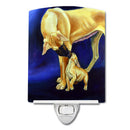 Great Dane and Puppy  Ceramic Night Light Compact, UL-Certified, Ideal for Bedroom, Bathroom, Nursery, Hallway, Kitchen, 6x4x3, Multicolor