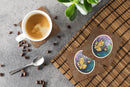 Australian Terrier and Puppy Foam Coasters Set of 4 Cup Coasters for Indoor Outdoor, Tabletop Protection, Anti Slip, Mouse pad Material