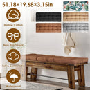 Bench Seat Cushion For Indoor Outdoor Furniture Non Slip Long Chair Cushion with Ties Strap Waterproof Swing Cushion 51.18x19.68IN For Garden Patio Ba