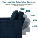 Upholstered Convertible Sleeper Sofa With 5 Position Backrest, Side Pockets, Storage by Unique Piece Furniture
