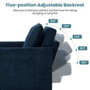 Upholstered Convertible Sleeper Sofa With 5 Position Backrest, Side Pockets, Storage by Unique Piece Furniture