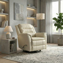 Swivel Recliner With Manual Adjustable Footrest