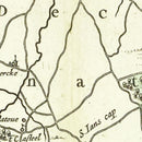 Vintage Map of Ypres, Belgium 1665