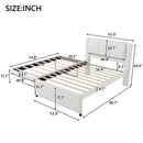 Upholstery Platform Bed With Trundle, Trundle Can Be Flat Or Erected