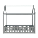 Wood House Bed With Fence And Door by HouseOfZazla