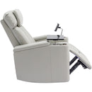 270° Power Swivel Recliner Home Theater Chair With Hidden Arm Storage, LED Light, Cup Holder, And Tray Table by HouseOfZazla