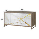 Paavan - Console Cabinet - White / ChampagneChampagne