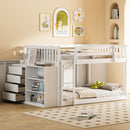 Bunk Bed With 4 Drawers and 3 Shelves by HouseOfZazla
