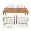 TOPMAX Patio 5pcs Wooden Dining Table Set by HouseOfZazla