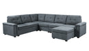 Isla - Fabric Sectional Sofa With Ottoman by HouseOfZazla