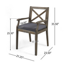 7 Pieces Acacia Wood Outdoor Dining Set