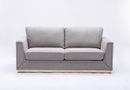 Valin - Linen Sofa For Living Room - Gray by HouseOfZazla