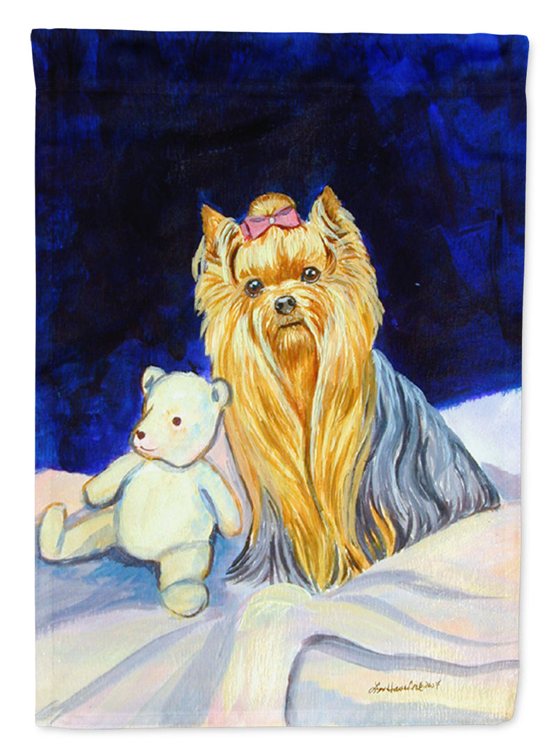 Yorkie and Teddy Bear Flag Garden Size