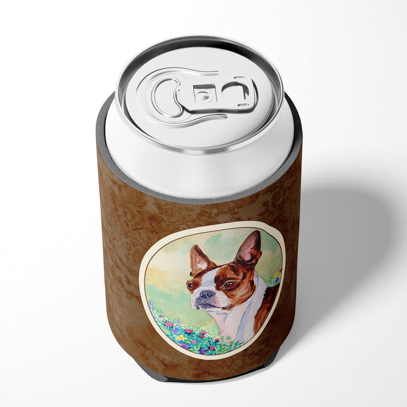 Red and White Boston Terrier Can or Bottle Hugger 7222CC