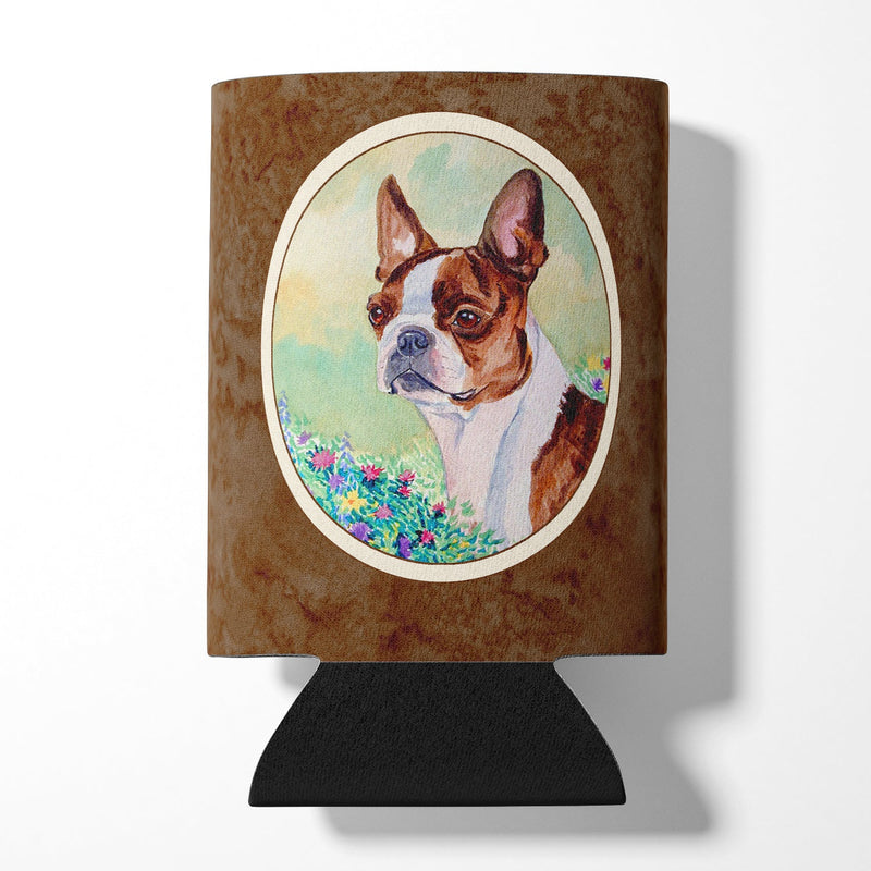 Red and White Boston Terrier Can or Bottle Hugger 7222CC