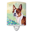 Red and White Boston Terrier Ceramic Night Light 7222CNL
