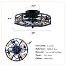 20" Mounting Type Ceiling Fan with Reversible Motor and Remote Control by HouseOfZazla