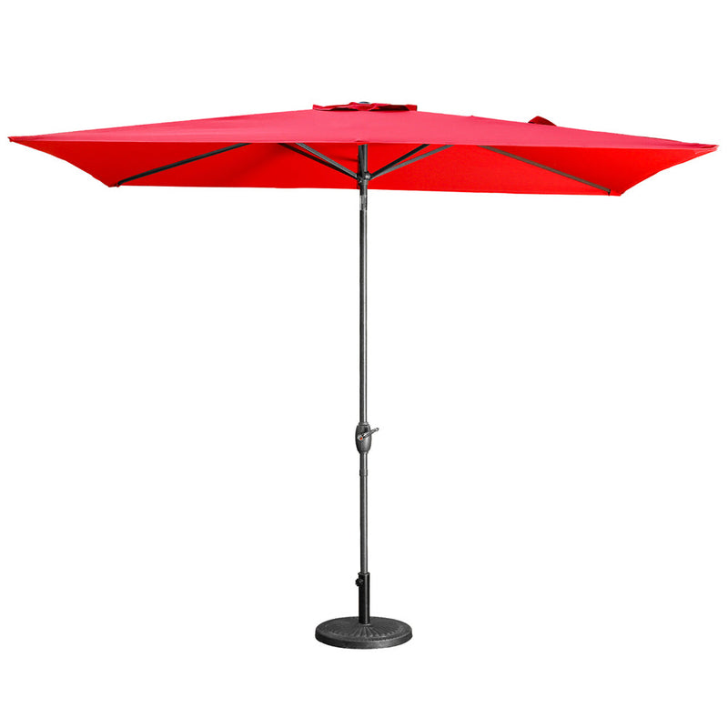6.5FT x 10FT Patio Umbrella Outdoor Red Uv Protection