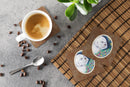Bichon Frise Foam Coasters Set of 4 Cup Coasters for Indoor Outdoor, Tabletop Protection, Anti Slip, Mouse pad Material