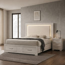 Colorado - Bed With Upholstered LED Headboard by HouseOfZazla