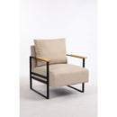 Leather Accent Chair Guest Chair for Living Room, Mid Century Armchair for Bedroom